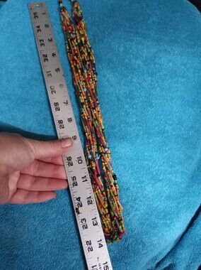 Multicolor Seed Bead Necklace - Vibrant Summer Beads